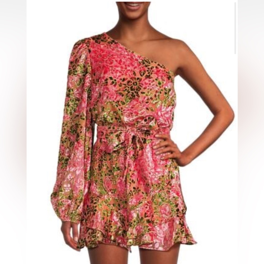 HEMANT AND NANDITA Pakhi One Shoulder Mini Dress